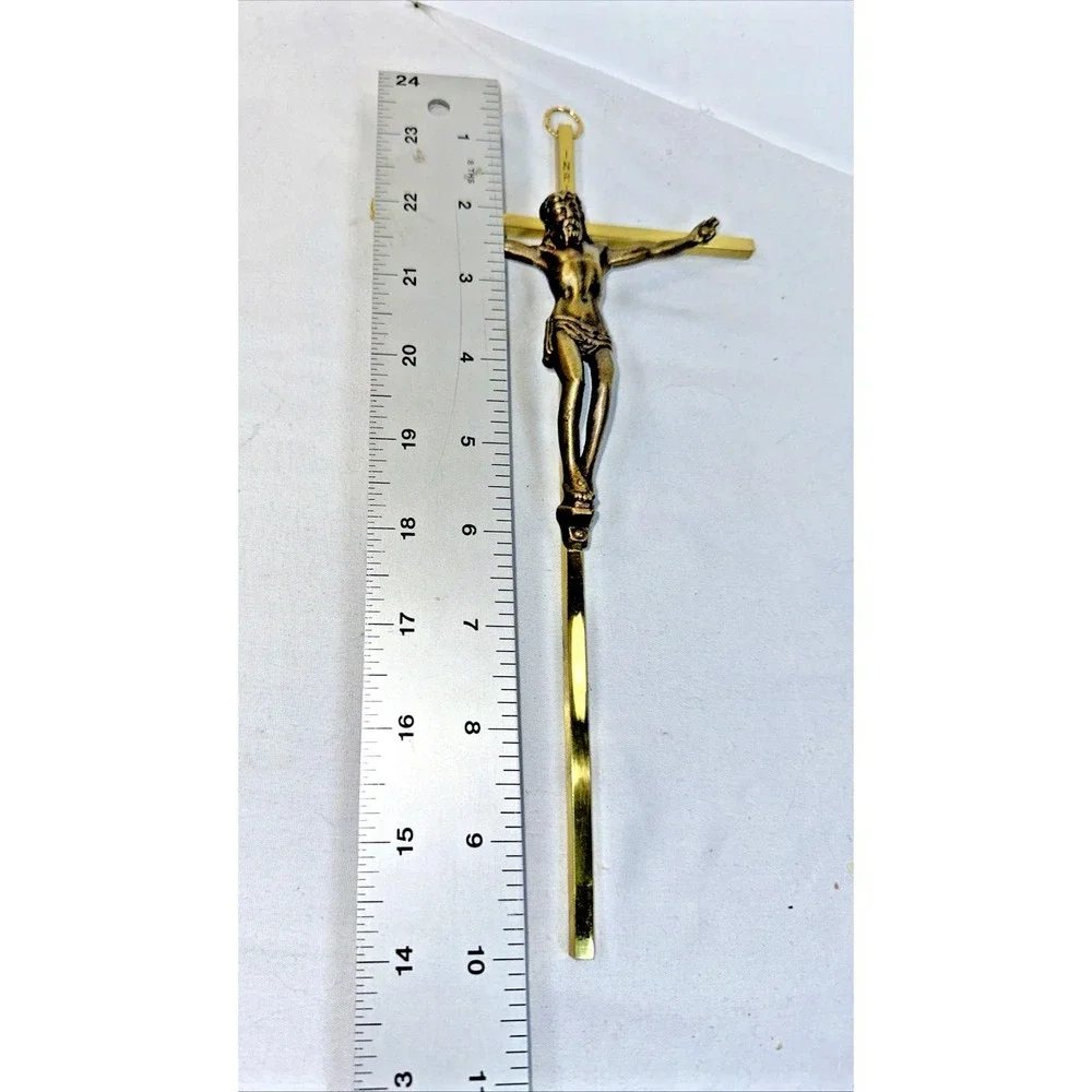 Brass Crucifix With Jesus On Cross 10